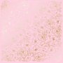Лист односторонней бумаги с фольгированием, дизайн Golden Pion Pink, 30,5см х 30,5см