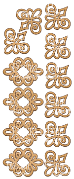 Set of MDF ornaments for decoration #76