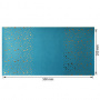 Piece of PU leather for bookbinding with gold pattern Golden Stars Bright blue, 50cm x 25cm - 0