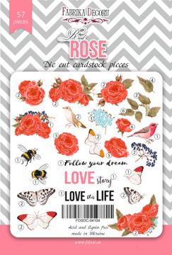 Set of die cuts Red Rose, 57 pcs - 2