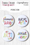 Set mit 4 Flair-Buttons für Scrapbooking #036