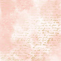 Sheet of single-sided paper with gold foil embossing, pattern "Golden Text, color Vintage pink watercolor"