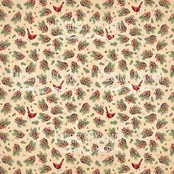 Sheet of double-sided paper for scrapbooking Our warm Christmas #59-02 12"x12"