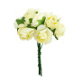 Zestaw małych kwiatów "Bukiet róż" kość słoniowa. 12 sztuk 