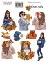 Set of stickers 9pcs Romantic autumn #330