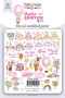 Set of die cuts  Cutie sparrow girl, 56 pcs - 0