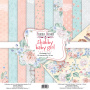 Double-sided scrapbooking paper set  "Shabby baby girl redesign" 8”x8” 