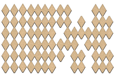 set of mdf ornaments for decoration #200