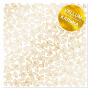 Gold foil vellum sheet, pattern Golden Rose leaves 29.7cm x 30.5cm