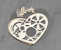 Mega shaker dimension set, 15cm x 15cm, Figured frame Heart with Gears - 0