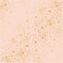 Sheet of single-sided paper with gold foil embossing, pattern Golden Pion Peach, 12"x12"