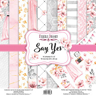 набор скрапбумаги say yes 20x20 см, 10 листов
