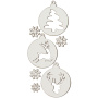set of mdf elements for decorating #160