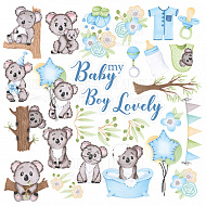 лист с картинками для вырезания puffy fluffy boy 30,5х30,5 см