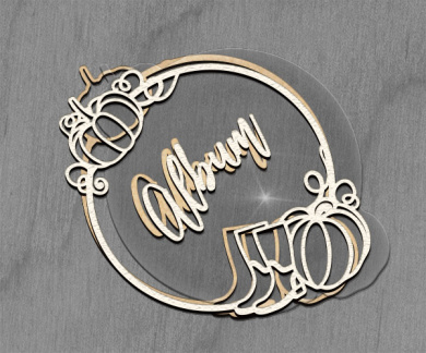 Заготовка мега шейкера Круглая рамка - Тыква color_Light_milk - 2 Заготовка мега шейкера Круглая рамка - Тыква color_Light_milk - 2