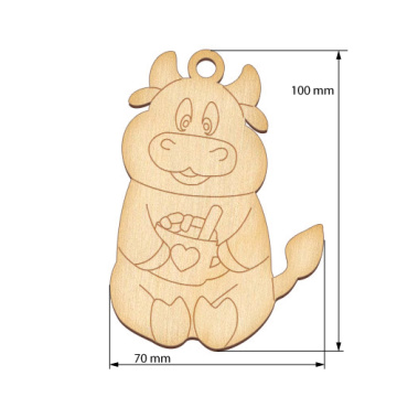 Figurine for painting and decorating #332 "The bull with cocoa" - 2