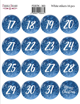 Set of stickers 16 pcs Country winter #363