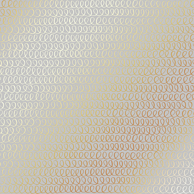 лист односторонней бумаги с фольгированием, дизайн golden loops gray, 30,5см х 30,5см