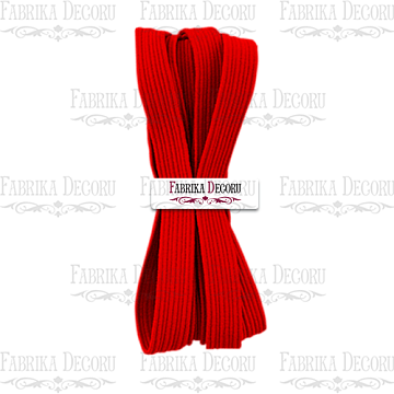 Elastyczny płaski sznurek, kolor czerwony