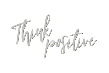 Chipboard "Think positive" #446 - 2