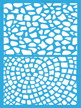 Stencil for crafts 15x20cm "Stone pavement" #168
