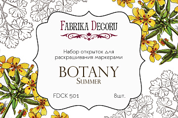 Zestaw pocztówek "Botany summer" do kolorowania markerami 