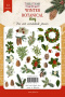 Zestaw wycinanek, kolekcja Winter botanical diary 72 szt