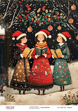 Decoupage card «Christmas Tale» #000744, 21cm x 29,7cm