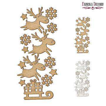 Set of mdf elements for decorating #156