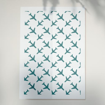 Stencil for crafts 15x20cm "Airplane background" #229 - 2 Stencil for crafts 15x20cm "Airplane background" #229 - 2