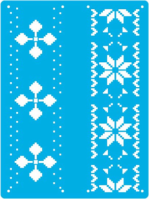 трафарет многоразовый, 15 см x 20 см, вышиванка бордюр, #442