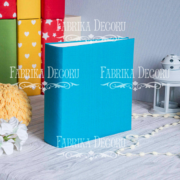 Blank album with a soft fabric cover Turquoise 20cm х 20cm