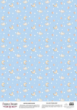 Deco vellum colored sheet Starry sky on a blue, A3 (11,7" х 16,5")