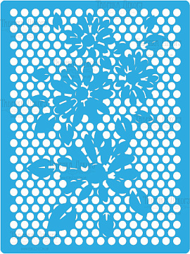 Stencil for crafts 15x20cm "Grunge flowers" #143