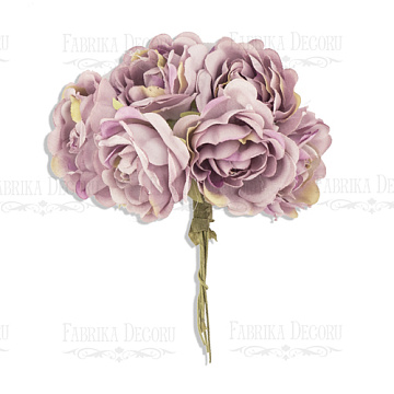  Bouquet of peonies vintage pink, 6pcs