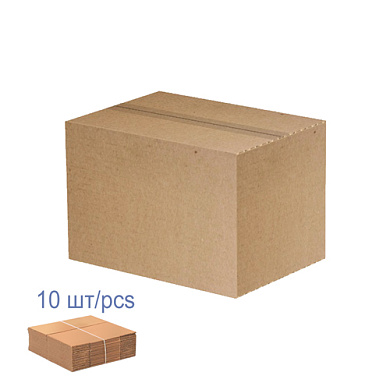 Коробка картонная для упаковки (10шт), 3 слойная, коричневая, 350 х 250 х 250 мм