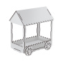 Schokoriegel, Süßwarenstand Kleines Haus auf Rädern, 355 х 330 х 390 mm, DIY-Set #059