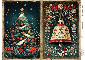 Decoupage card «Christmas Tale» #000734, 21cm x 29,7cm