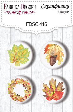 Set mit 4 Flair-Knöpfen zum Scrapbooking Colours of Autumn #416