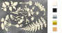 набор чипбордов летняя ботаника 10х15 см #077 