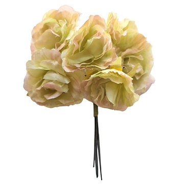 Eustoma flower, color Light Green and Pink, 6pcs Eustoma flower, color Light Green and Pink, 6pcs