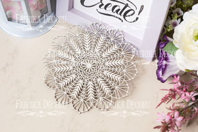  Набор чипбордов "Ажурная салфетка 6" color_Milk - 2