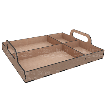 Mix box 4 tray cells, 25х30x7sm