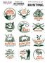 Set of stickers 12 pcs Hunting EN #149