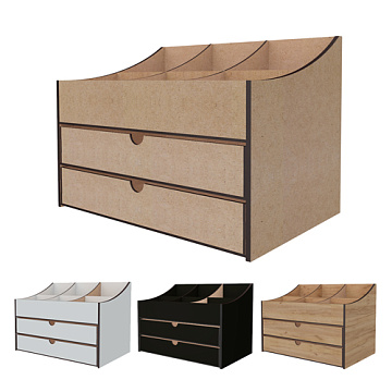 Schreibtisch-Organizer-Set für kosmetische Accessoires, Bijouterie oder Schreibwaren, #375