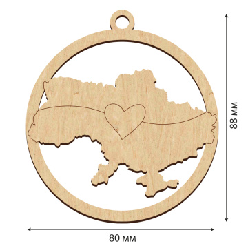 Figurine for painting and decorating #546 "Ukraine in the heart" - 2