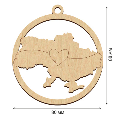 Figurine for painting and decorating #546 "Ukraine in the heart" - 2 Figurine for painting and decorating #546 "Ukraine in the heart" - 2