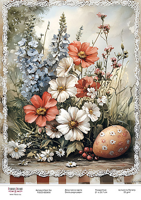 декупажная карта «весенние цветы-08» #000956, 21см x 29,7см фабрика декору