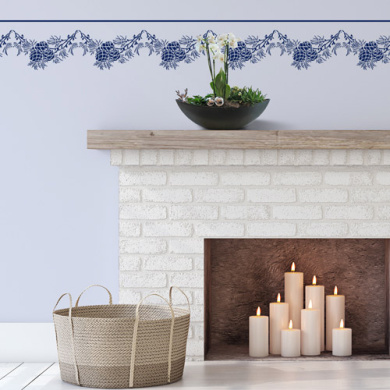 трафарет многоразовый xl (30х30см), шишки кедра #024 фабрика декору - 2