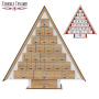 Advent calendar Christmas tree for 25 days with cut out numbers, DIY - 0